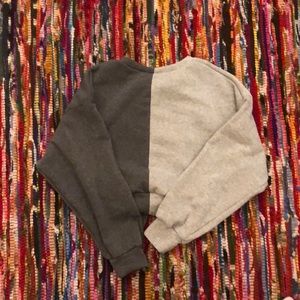cropped sweatshirt